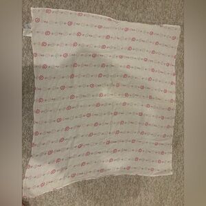 Pink and White Patterned Baby Blanket